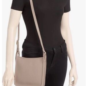Longchamp Le Foulonné Leather Crossbody Bag - Turtledove